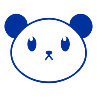 Cute Little Panda Decal (Blue)
